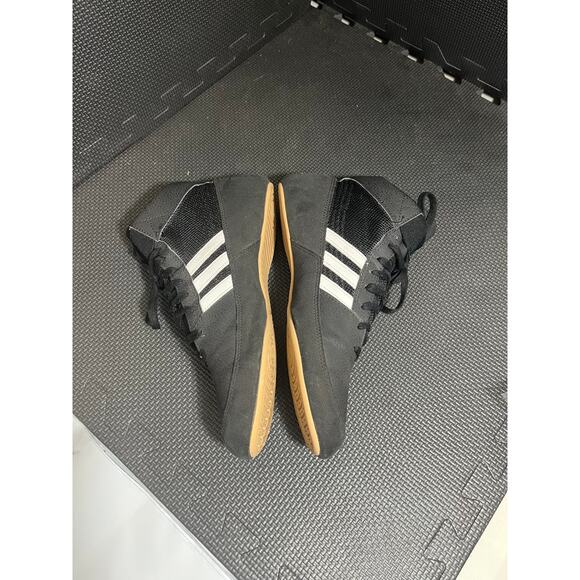 Adidas Men's HVC 2 Wrestling Shoes Lace Up Black/White #AQ3325 Size 8.5 - Picture 3 of 7